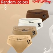 Resim Disney 4'lü Paket Sonbahar/Kış Kızlar İçin Orta Bel Yüksek Kalça Nefes Alabilir Dikişsiz Üçgen Külot, Avrupa Tarzı Spor Külotları, Gençler İçin 