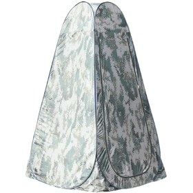 Resim 2 Kişilik Taşınabilir Açık Hava Değişme Çadırı - Dayanıklı Polyester Karışımı, Fermuarlı Kapanışlı Katlanabilir Kamp Gizlilik Şehri, Su Geçirmez ve Rüzgar Geçirmez, Yürüyüş ve Seyahat İçin İdeal, Kamp Gereksinimleri | Fermuarlı Çadır | Dayanıklı Kumaş 