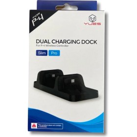 Resim YUES PS4 DualShock 4 Şarj Standı - Kaymaz Tabanlı, Güvenli Dock, Plastik Malzeme 