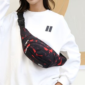 Resim Geniş Kapasiteli Kamuflaj Bel Çantası, Dış Mekan Sporları için Moda Göğüs Paketi Erkekler İçin Hafif Basit Tek Omuzlu Çapraz Vücut Çanta Çok Fonksiyonlu Kadınlar için Mobil Fitness Seyahat Ekipmanı Ultra İnce Koşu Çantası Rastgele Baskılı 