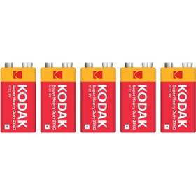 Resim Kodak 1X5 5 Adet Shrink Ambalaj Çinko Karbon 9 Volt Pil 