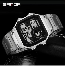 Resim Oldfriend Sanda Erkek Spor Saati Gumus Rengi Su Gecirmez Kronometre Tarih Fitness Takip Diğer 