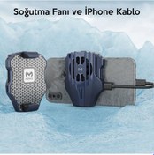 Resim Memo Dl02 Telefonu Soğutma Fanı Radyatör (Iphone Kablo Ile) (496272621)-Lacivert 