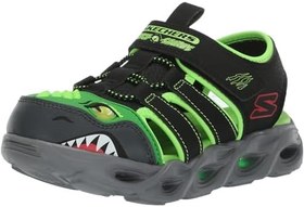Resim Skechers THERMO-SPLASH - HYDRO-FLARE Boys Gs Siyah Işıklı Sandalet Yürüyüş AyakkabısıErkek Çocuk 