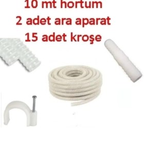 Resim TOPALAKTİCARET Klima Su Tahliye Drenaj Hortumu 5/8 Çapı 10 Metre Ek Birleştirme Parça 
