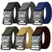 Resim Erkekler için Ağır Hizmet Taktik Kemer - Dış Mekan İşleri ve Eğitimi İçin Dayanıklı Polyester Örgü, Metal Toka, Çok Renk Seçenekleri, Kot Pantolon & Günlük Pantolonlara Uygun - Erkeklere İdeal Hediye 