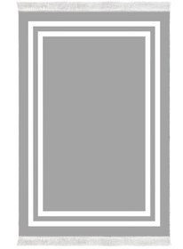 Resim Alanur Home Eko Trend Djt Yıkanabilir Kaymaz Taban 3 Lü Yatak Odası Takımı 1696 Bordürlü Gri Beyaz 