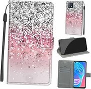 Resim OSALADI A72/ / 5g Için Boyalı Desenli Manyetik Telefon Kılıfı -sonbahar Kartlık Cüzdan Minimalist Tasarım 