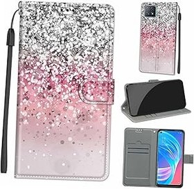 Resim OSALADI A72/ / 5g Için Boyalı Desenli Manyetik Telefon Kılıfı -sonbahar Kartlık Cüzdan Minimalist Tasarım 