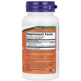 Resim NOW Foods Saccharomyces Boulardii Probiotic(Probiyotik) 5 Billion CFU 60 Vegetarian Caps 