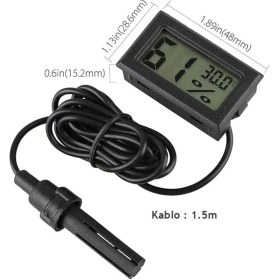 Resim Die Grup Robot Elektronik Dijital Ekran Sıcaklık ve Nem Ölçer - Termometre Higrometre Kuluçka Dıegrp-Rsk 