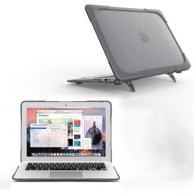 Resim Cbtx MacBook Air 13" A1932 / A2179 Şeffaf Laptop Koruyucu Kılıfı Gri 