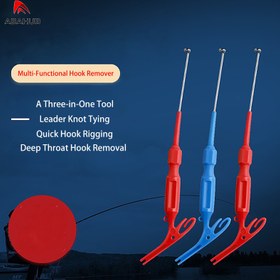 Resim ABAHUB Ağır Hizmet Tipi 3’ü 1 Arada Balık Kancası Çıkarıcı, Düğüm Bağlama ve Lider Bağlama Aleti - Tek Elle Kullanım, Pil Gerekmez, Tatlısu/Tuzlu Su Balıkçılığı İçin - Balıkçılar için İdeal Hediye (Babalar Günü, Doğum Günü, Noel) - Kırmızı Renkli Kanca Çıkarma, Ergonomik Sap Tasarımı, Paslanmaz Çelik Yapı, Şükran Günü İçin Mükemmel 