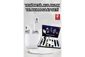 Resim Marsilyan 2025 Model Akıllı Saat ve 2.nesil Tws Bluetooth Kulaklık Yüksek Ses Kaliteli 
