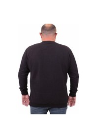 Resim Moc Grande Mocgrande Büyük Beden Selanik Classic Sweat 23200 Sıyah-Sıyah Siyah 