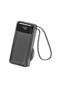 Resim S-link G360 10000mah Pd35w+magsafe 15w Type-c Kablolu Siyah Lcd Taşınabilir Powerbank 