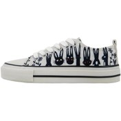 Resim Dogo Kadın Vegan Beyaz Sneakers - Line of Rabbits Tasarım 