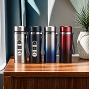 Resim 500 ml / 16.9 oz Paslanmaz Çelik Termos Bardak | Elde Yıkanabilir, İzole, Kapak Dahil, Tekrar Kullanılabilir, Yuvarlak Şekilli, Çok Amaçlı, Seyahat, İş ve Günlük Kullanım İçin Elektrik Gerektirmez 