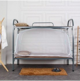 Resim Sones Öğrenci Yurdu Tek Kişilik Yatak Fermuarlı Kare Üst Şifrelemeli Tam Alt Cibinlik, Ölçü:no. 1 120x190x95 Cm 