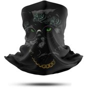 Resim MİKİ STORY Tasarım Kedi Baskılı Boyunluk/bandana Motosiklet Buff /boyunluk BNDNMDL8 
