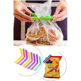 Resim Pratik 6lı Poşet Kapatıcı Klips Ambalaj Ve Torba Kapatma Aparatı Poşet Klipsi Belirtilmemiş 