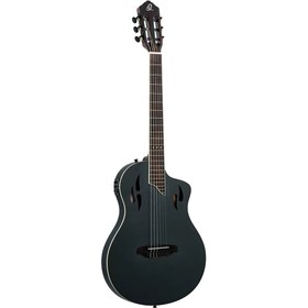 Resim Ortega TourPlayer RTPSTD-SBK Elektro Klasik Gitar (Siyah) 