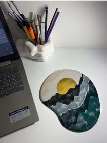 Resim Gün Batımı Illustrasyon Çizim 1713 Bilek Destekli Mouse Pad Mousepad 