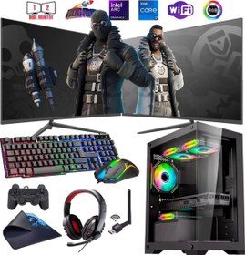 Resim Rogame İ7 12700F 32GB DDR4 1TB M2 12GB ARC B580 Çift 24" Mon. Oyun Bilgisayarı (Gaming SET) 
