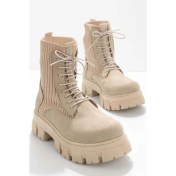 Resim Bambi Bej Süet Kadın Bot & Bootie K029533003 