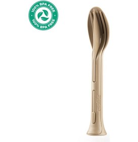 Resim Evolite Combo 3 İn 1 Çatal Kaşık Set Bej 