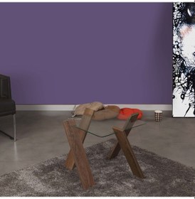 Resim Roman Cam Yan Sehpa Mini Kafkas Meşe / Çiçeklik Sehpa 