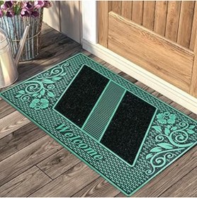 Resim HERŞEYBURDAMODA Myfloor Welcome Yazılı Toz Tutma Özellikli Kauçuk Kapı Öü Paspası 