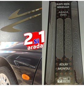 Resim Geely Echo Sport Kapı Eşiği + Çamurluk Vent Krom 