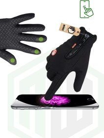 Resim Motiva Unisex Bisiklet, Taktik Spor Kışlık Softshell Eldiven Dokunmatik Rüzgar Geçirmez Kaymaz 