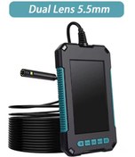 Resim BYDNZ SHOP Ekranlı Çift Kameralı 10 Mt Hafıza Kart Destekli Sert Kablo Yılan Endoskop Kamera 5.5 Mm 4.3 Inc 