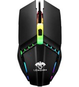 Resim Sones Leaven 7 Tuşlu 4000 Dpı Usb Kablolu Bilgisayar Ofis Aydınlatmalı Rgb Mekanik Oyun Faresi, Kablo Uzunluğu: 1,5 M, Renk: S10 Siyah Diğer 