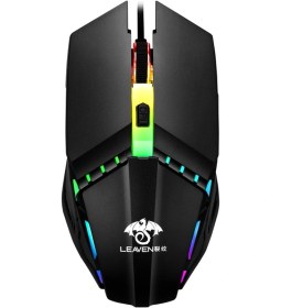 Resim Sones Leaven 7 Tuşlu 4000 Dpı Usb Kablolu Bilgisayar Ofis Aydınlatmalı Rgb Mekanik Oyun Faresi, Kablo Uzunluğu: 1,5 M, Renk: S10 Siyah Diğer 
