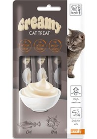 Resim M-Pets Morina Balıklı ve Sığır Etli Sıvı Kedi Ödül Maması 4'lü 15 G 