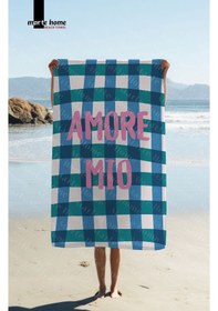 Resim Marte Home Amore Mıo Baskılı Plaj Havlusu MAvi 