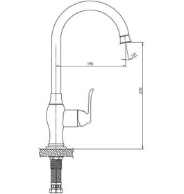 Resim Gpd Tek Gövde Eviye Bataryası Tauro Siyah Mte150-O 