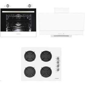 Resim Alveus MFA 605 - GLS 640 - F17 PB Beyaz Ankastre Set 
