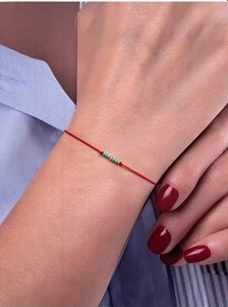 Resim 14 Ayar Minimalist Tasarım Altın Şans Bilekliği Rose Gold - Beyaz 