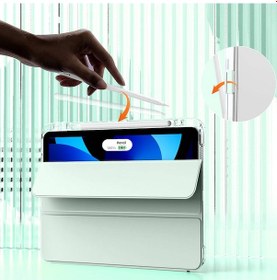 Resim İpad Air 13 2024 Kılıf Magnetik Ayrılabilen Aihttgli Uyumlu Zore Sliding Tablet Kılıfı-lavender Tablet Kılıfı 