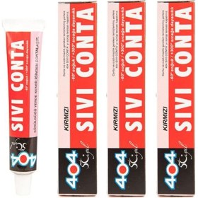 Resim Sıvı Conta Yapıştırıcı Yüksek Isıya Dayanıklı Süper Güçlü Yapıştırıcı 80 gr Kırmızı 3 Adet 