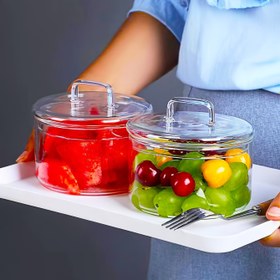 Resim 1 Adet Yüksek Borosilikat Cam Gıda Saklama Kabı Hava Geçirmez Kilitli Kapaklı - Meyve, Sebze, Salata, Şekerleme için Şeffaf Dikdörtgen Mutfak & Yemek Kasası - Bulaşık Makinesinde Yıkanabilir, Noel, Şükran Günü, Sevgililer Günü için Hediye, Meyve ve Sebze Saklayıcı | Modern Mutfak Eşyaları | Dayanıklı Snaplock, Gıda Saklama Organizatörü 