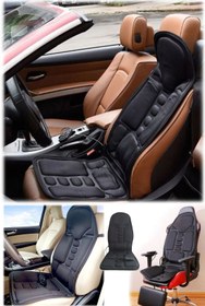 Resim qualityworld Isıtmalı Araç Oto Masaj Şiltesi Farklı Çalışma Modlu Koltuk Kanepe Yatak Isıtmalı Masaj Aleti 