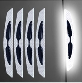 Resim Sarı Su Geçirmez Yansıtıcı Etiket Mükemmel Kendinden Yapışkanlı Gece Sürüş Güvenliği Tampon mob Aks. 4 Adet Fosforlu Bant 55764839 