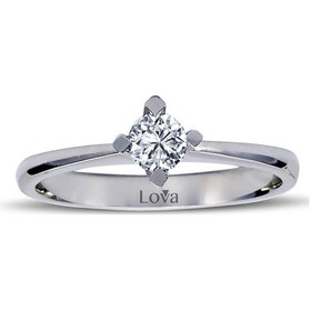 Resim Lova E Renk 0,25 Karat Pırlanta Tektaş Yüzük - 1020062 