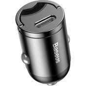 Resim Baseus Tiny Star Mini Araç Şarj 1C 30W Gri (VCHX-B0G) 