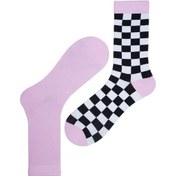 Resim Desenli Kadın Soket Çorap 266k Çok Renkli 